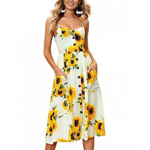 Vestido branco com girassol new arrivals
